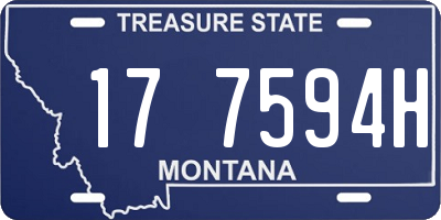 MT license plate 177594H
