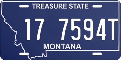 MT license plate 177594T