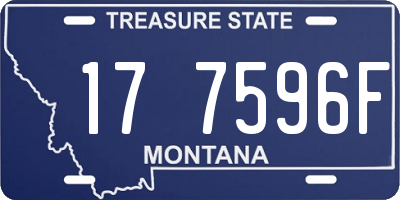 MT license plate 177596F