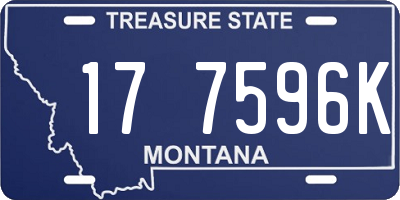 MT license plate 177596K