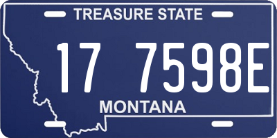 MT license plate 177598E