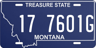 MT license plate 177601G