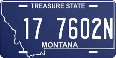 MT license plate 177602N