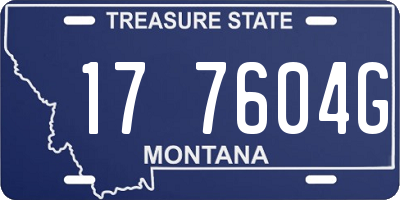 MT license plate 177604G