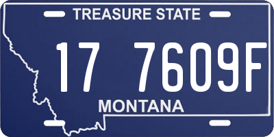MT license plate 177609F