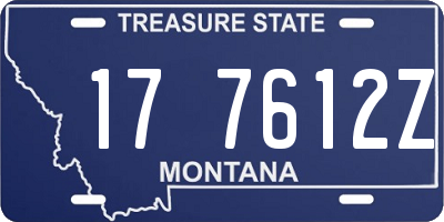 MT license plate 177612Z