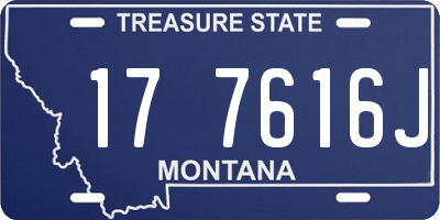 MT license plate 177616J