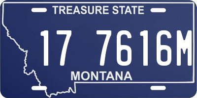 MT license plate 177616M