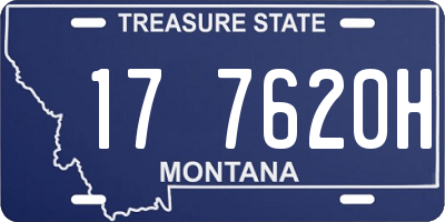 MT license plate 177620H