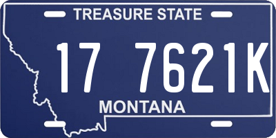 MT license plate 177621K