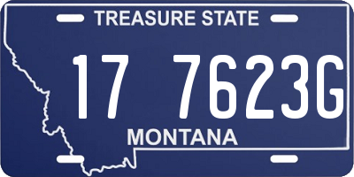MT license plate 177623G