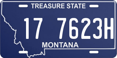 MT license plate 177623H