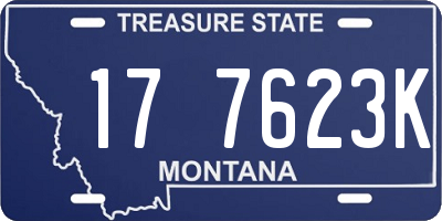 MT license plate 177623K