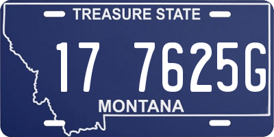 MT license plate 177625G