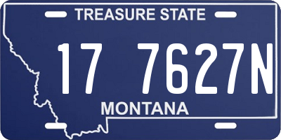 MT license plate 177627N