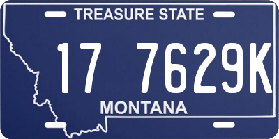 MT license plate 177629K