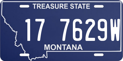 MT license plate 177629W