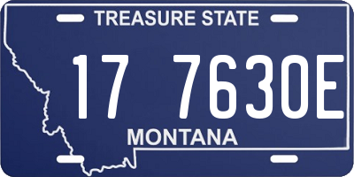 MT license plate 177630E