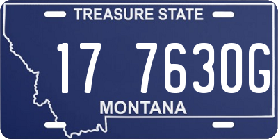 MT license plate 177630G