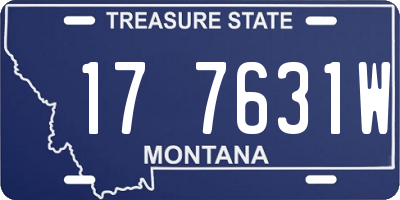 MT license plate 177631W