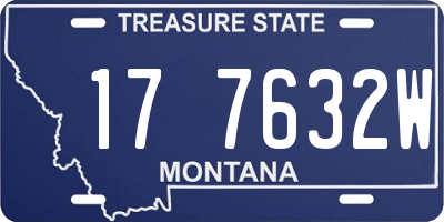 MT license plate 177632W
