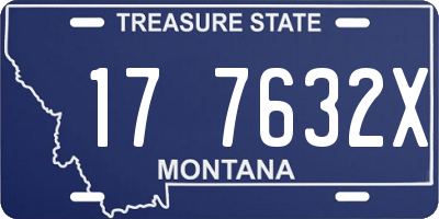 MT license plate 177632X