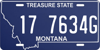 MT license plate 177634G