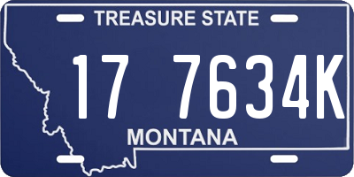 MT license plate 177634K