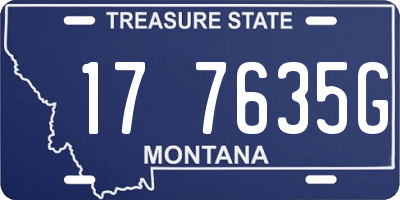 MT license plate 177635G