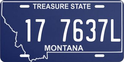 MT license plate 177637L