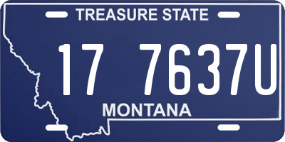 MT license plate 177637U