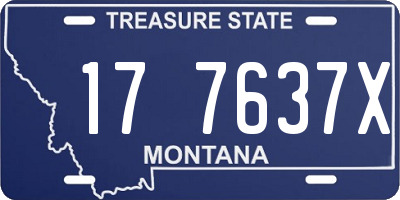 MT license plate 177637X
