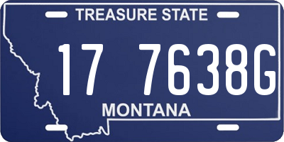 MT license plate 177638G