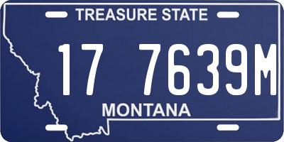 MT license plate 177639M