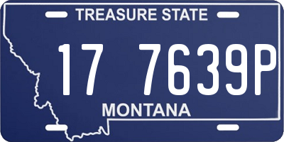 MT license plate 177639P