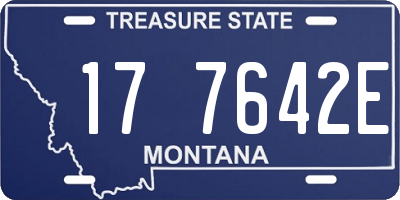 MT license plate 177642E