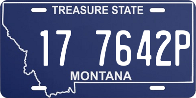 MT license plate 177642P