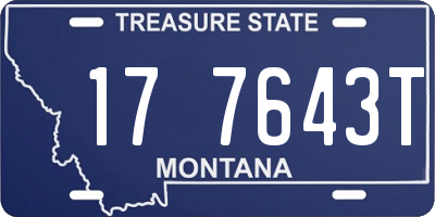MT license plate 177643T