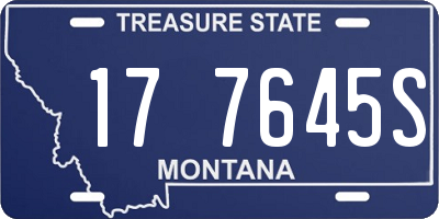 MT license plate 177645S