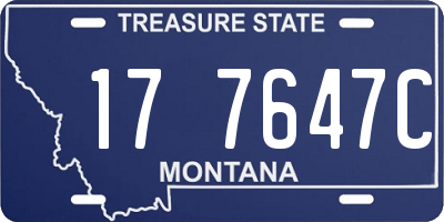 MT license plate 177647C