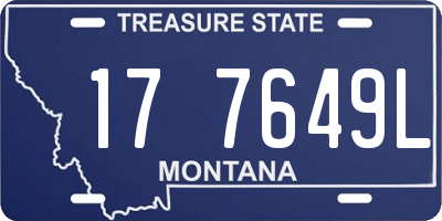 MT license plate 177649L