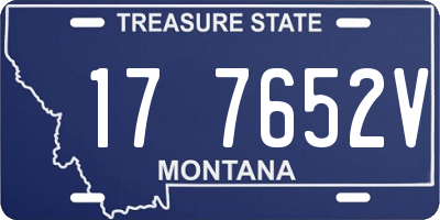 MT license plate 177652V