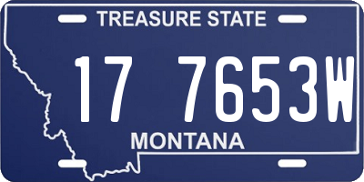 MT license plate 177653W