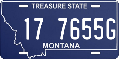 MT license plate 177655G