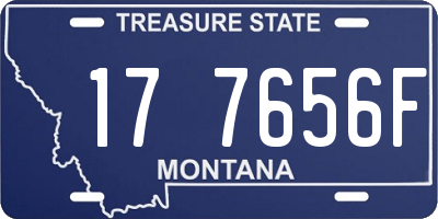 MT license plate 177656F