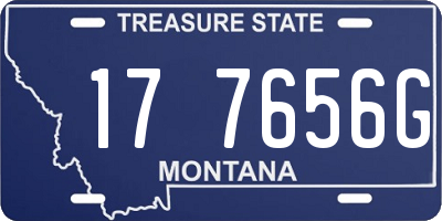 MT license plate 177656G