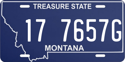 MT license plate 177657G