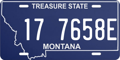MT license plate 177658E