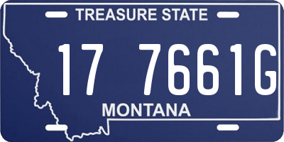 MT license plate 177661G