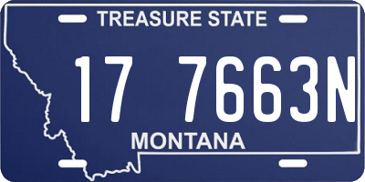 MT license plate 177663N